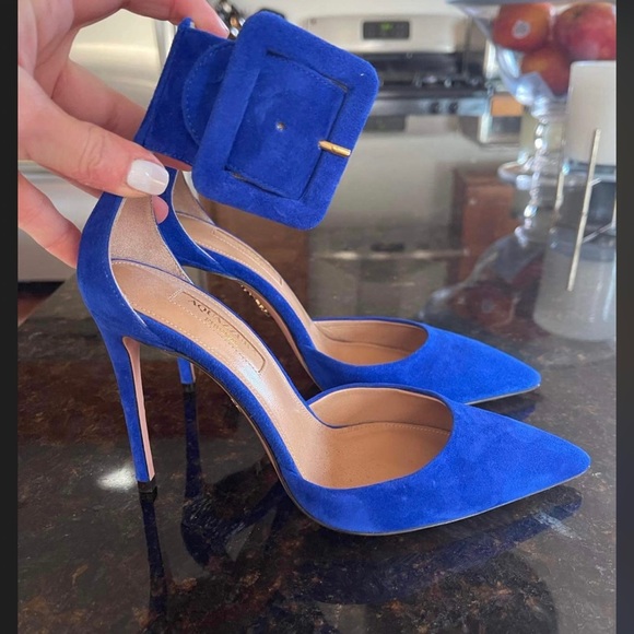Never worn Suede Aquazurra High Heels - Picture 4 of 5